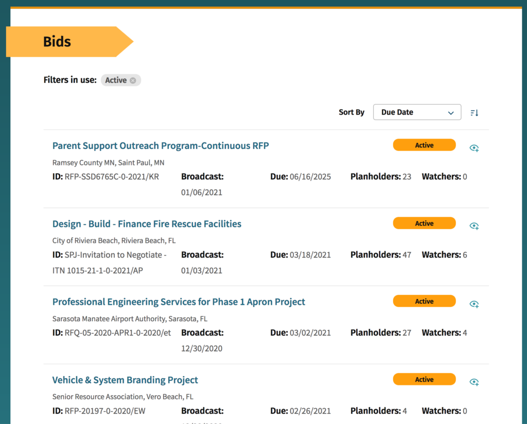 Bid Page
